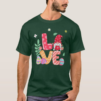 Niedliche Liebe Bunny Gnome & Eggs Jagd Ei Jahresz T-Shirt