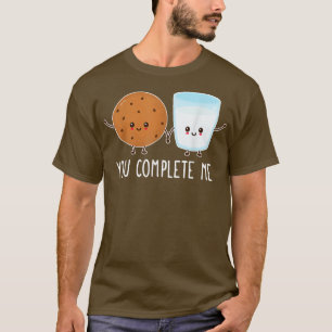 Niedliche Liebe Cookie und Milch Sie vervollständi T-Shirt