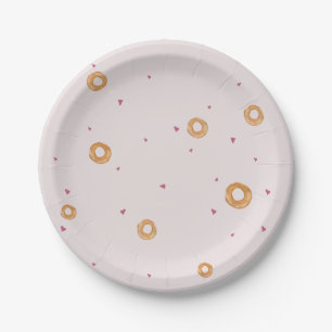 Niedliche LIEBE Cotton Candy Pink Pappteller