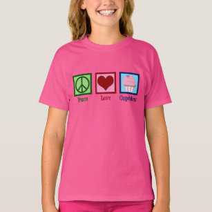 Niedliche Liebe Cupcakes Pink Kinder T-Shirt