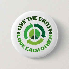 Niedliche Liebe Der Umweltaktivist der Erde Button