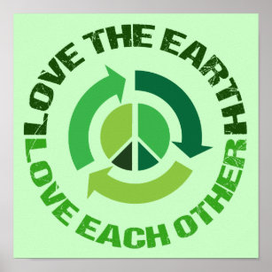 Niedliche Liebe Der Umweltaktivist der Erde Poster