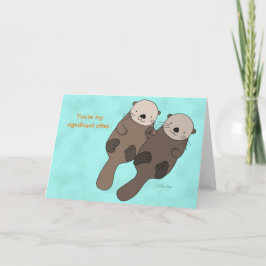 Niedliche Liebe des Otters I kardieren Sie meinen Feiertagskarte