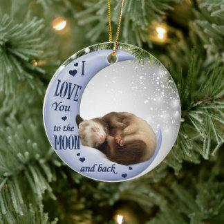 Niedliche Liebe des Sperlingsschwanges zum Rückent Keramik Ornament