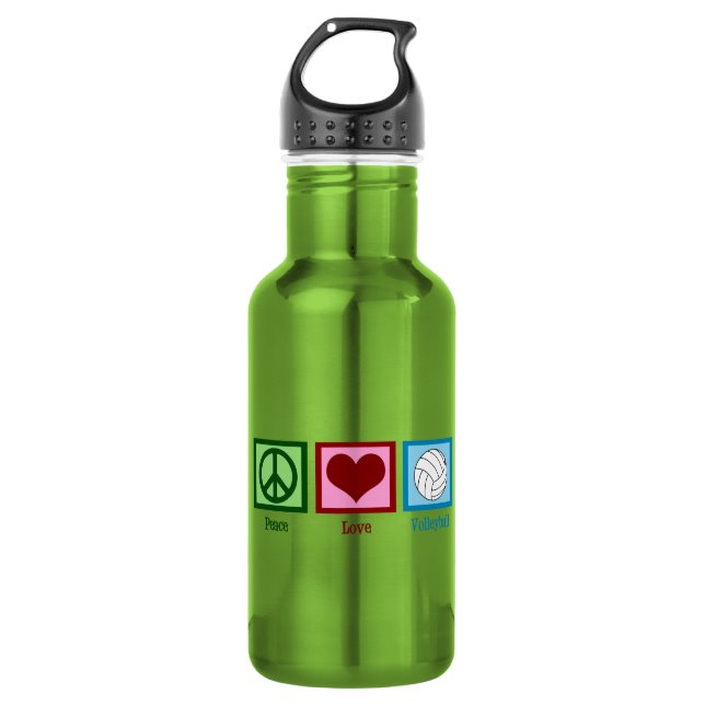 Niedliche Liebe Edelstahlflasche (Vorderseite)