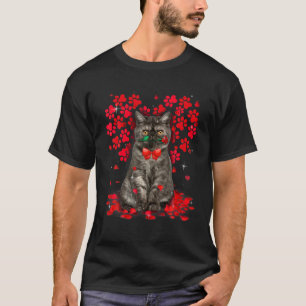 Niedliche Liebe Exotische Katze Valentine T-Shirt