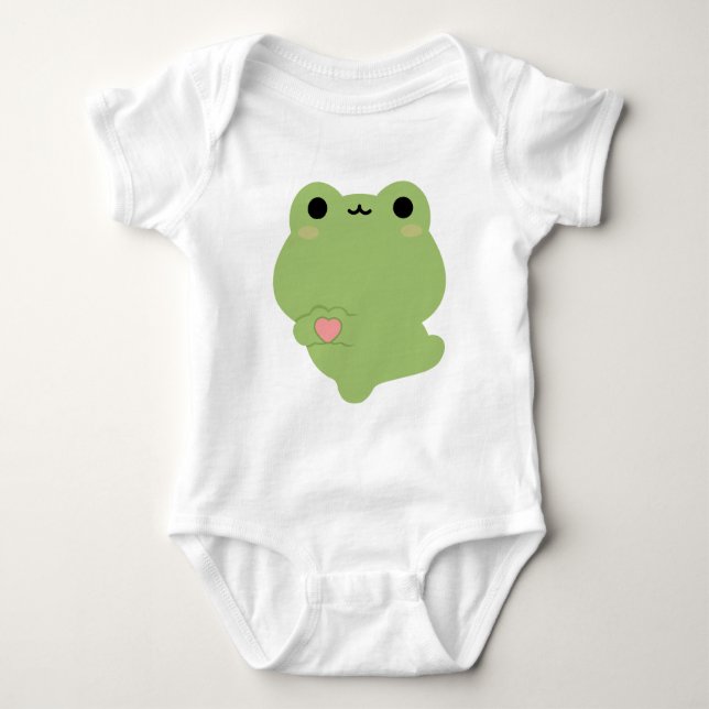 Niedliche Liebe Frosch Baby Strampler (Vorderseite)