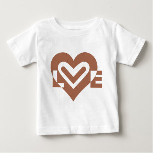Niedliche Liebe Grafische Schokolade braun Baby T-shirt