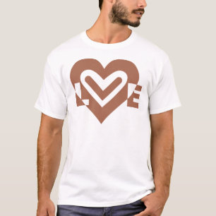 Niedliche Liebe Grafische Schokolade braun T-Shirt