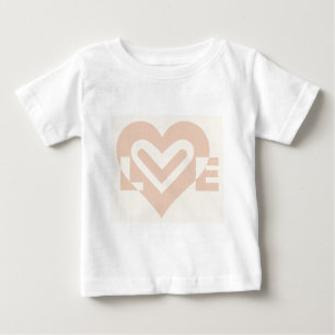Niedliche Liebe Graphic in Beige Baby T-shirt