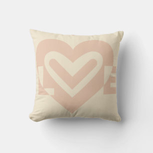 Niedliche Liebe Graphic in Beige Kissen