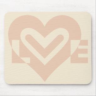 Niedliche Liebe Graphic in Beige Mousepad