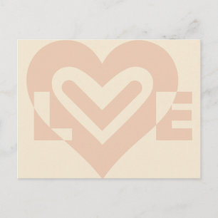 Niedliche Liebe Graphic in Beige Postkarte