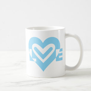 Niedliche Liebe Graphic in Blue Tasse