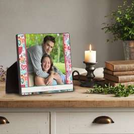 Niedliche Liebe Hearts Foto Benutzerdefinierte Nam Fotoplatte