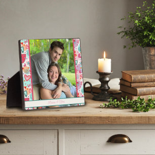 Niedliche Liebe Hearts Foto Benutzerdefinierte Nam Fotoplatte