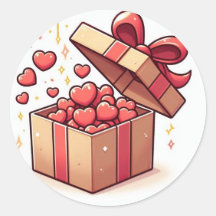  Niedliche Liebe Herz Geschenkboxen Sticker