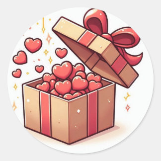  Niedliche Liebe Herz Geschenkboxen Sticker