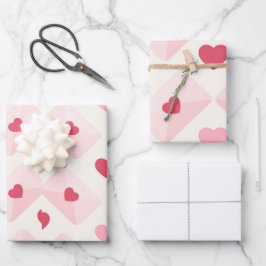 Niedliche Liebe Herz Geschenkpapier Set