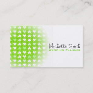 Niedliche Liebe Herz Hochzeitsplaner Visitenkarte