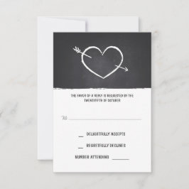 niedliche Liebe Herz-Kreislauf-Hochzeitskarten RSVP Karte