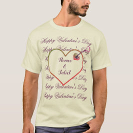 Niedliche Liebe Herz Modern Happy Valentines Day M T-Shirt
