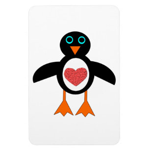 Niedliche Liebe Herz Pinguin Magnet