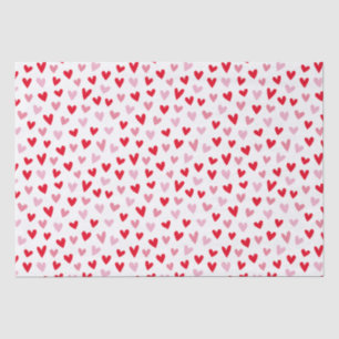 Niedliche Liebe Herz Rosa und Rotes Valentin Seidenpapier