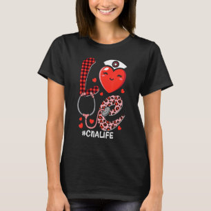 Niedliche Liebe Herz Stethoskop CNA Krankenpflege T-Shirt