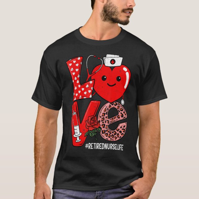Niedliche Liebe Herz Stethoskop Langlauflounge T-Shirt (Vorderseite)