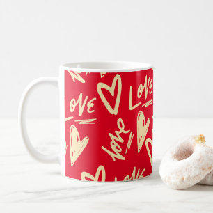 Niedliche Liebe Herz Valentinstag Kaffeetasse