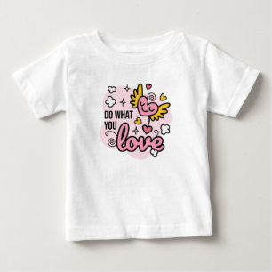Niedliche Liebe Herzmotivation Baby T-shirt