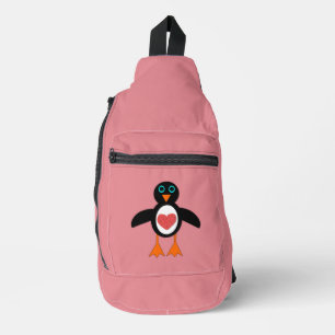 Niedliche Liebe Herzpinguin Crossbody Bag
