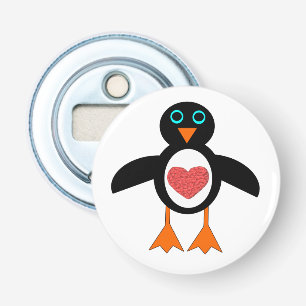 Niedliche Liebe Herzpinguin Flaschenöffner