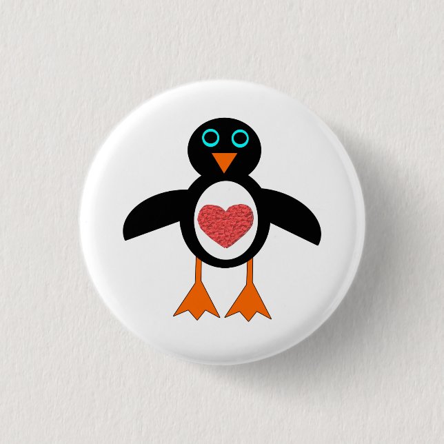 Niedliche Liebe Herzschritttaste Button (Vorderseite)