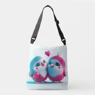 Niedliche Liebe Herzstück Valentine Inspiriert Art Tragetaschen Mit Langen Trägern