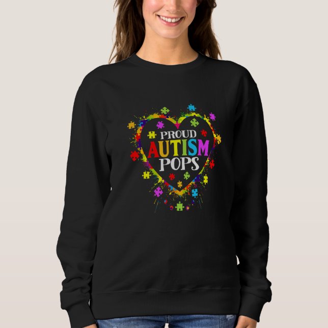 Niedliche Liebe Herzvergnügen Autismus Pop Autismu Sweatshirt (Vorderseite)
