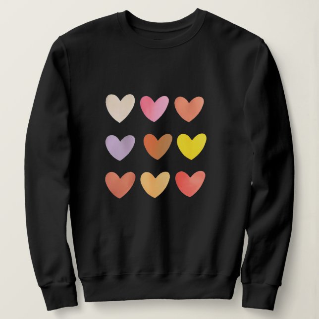Niedliche Liebe Hört Sweatshirt Design Frauendesig (Design vorne)