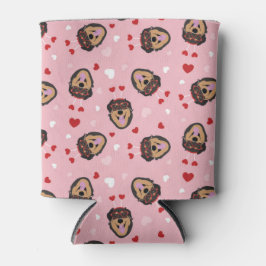 Niedliche Liebe Hund rosa Dosenkühler