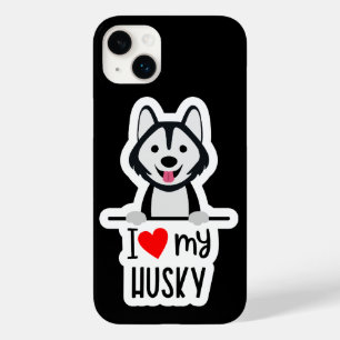 Niedliche Liebe Husky Case-Mate iPhone Fall 14 Plus Hülle