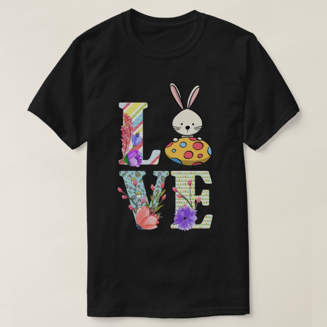 Niedliche LIEBE Kaninchen Lover Ostertag Geschenk  T-Shirt (Design vorne)