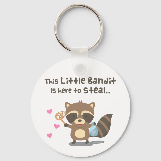 Niedliche Liebe Little Masked Bandit Raccoon Schlü Schlüsselanhänger (Vorderseite)