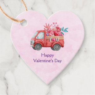 Niedliche Liebe LKW Befördern Valentinische Goodie Geschenkanhänger