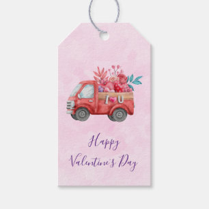 Niedliche Liebe LKW Befördern Valentinische Goodie Geschenkanhänger