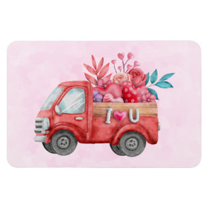 Niedliche Liebe LKW LKW Lkw Lkw Lkw Lkws und Blume Magnet