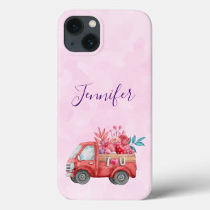 Niedliche Liebe LKW mit Herzkargo Wasserfarbe Case-Mate iPhone Hülle