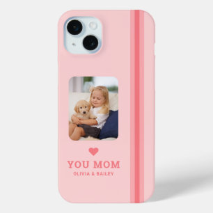 Niedliche Liebe Mama Rosa Streifen Case-Mate iPhone Hülle