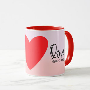Niedliche Liebe Mehr Valentinisches Paar Tasse