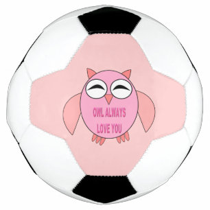 Niedliche Liebe-Meldung "Owl Soccer Ball" Fußball