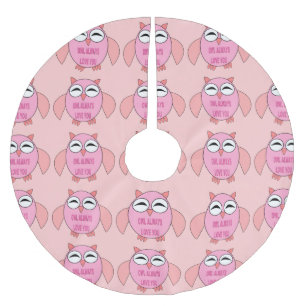 Niedliche Liebe-Meldungsmeldungsrock Polyester Weihnachtsbaumdecke
